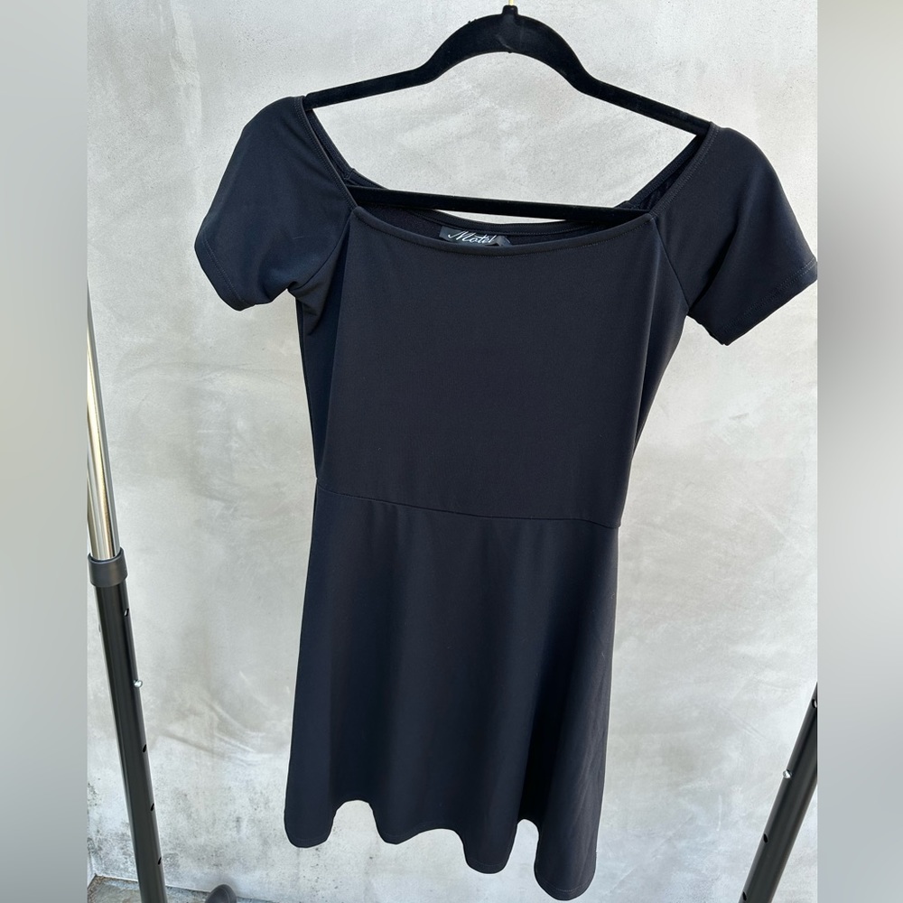 NWT Motel Rocks Black Skater Dress Size S